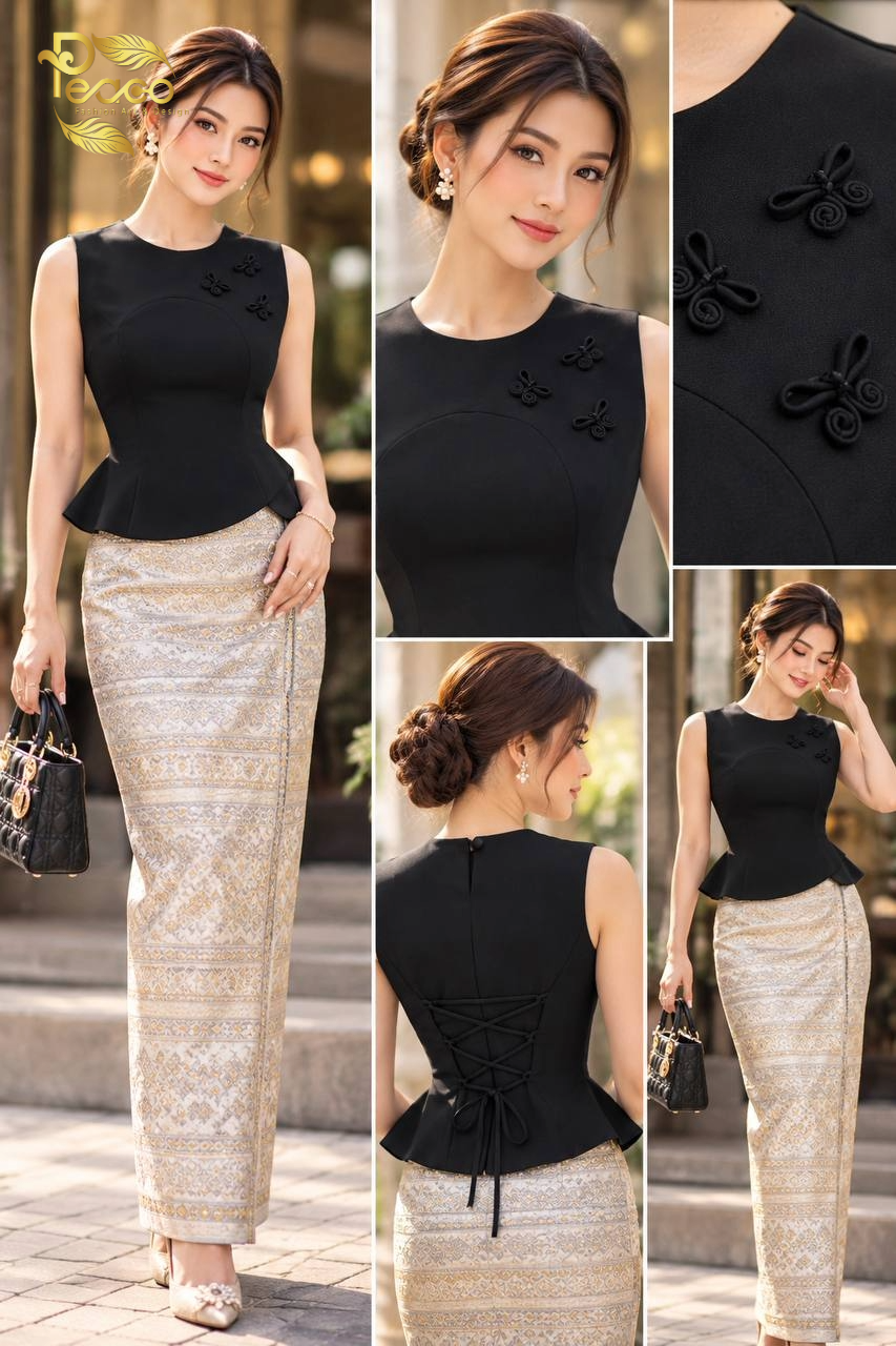 Butterfly Knot Peplum Blouse