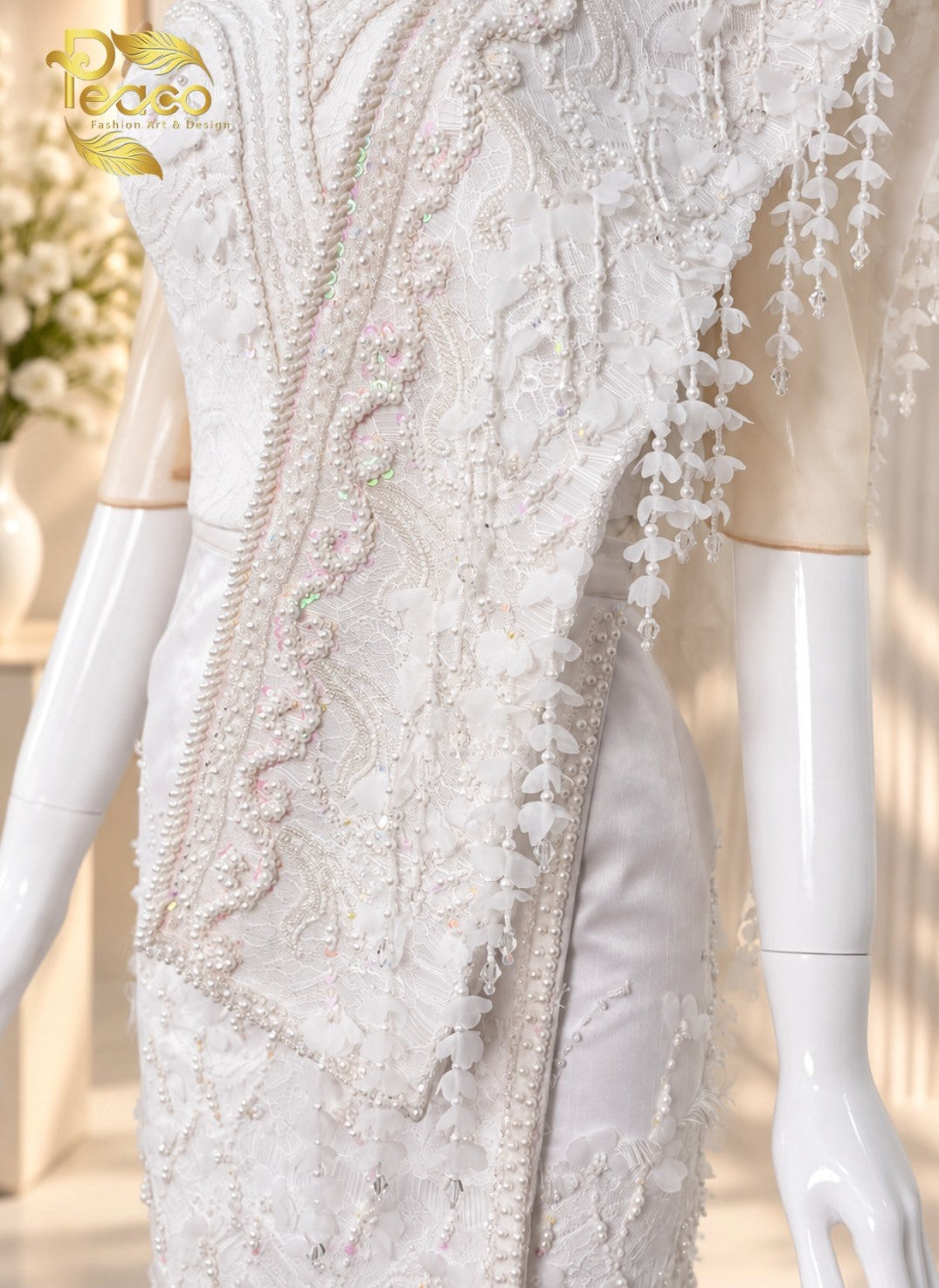 Traditional Hand-Beaded Silk Bridal & Signing Ceremony Costume