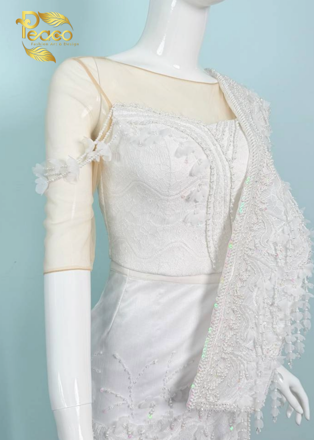 Traditional Hand-Beaded Silk Bridal & Signing Ceremony Costume