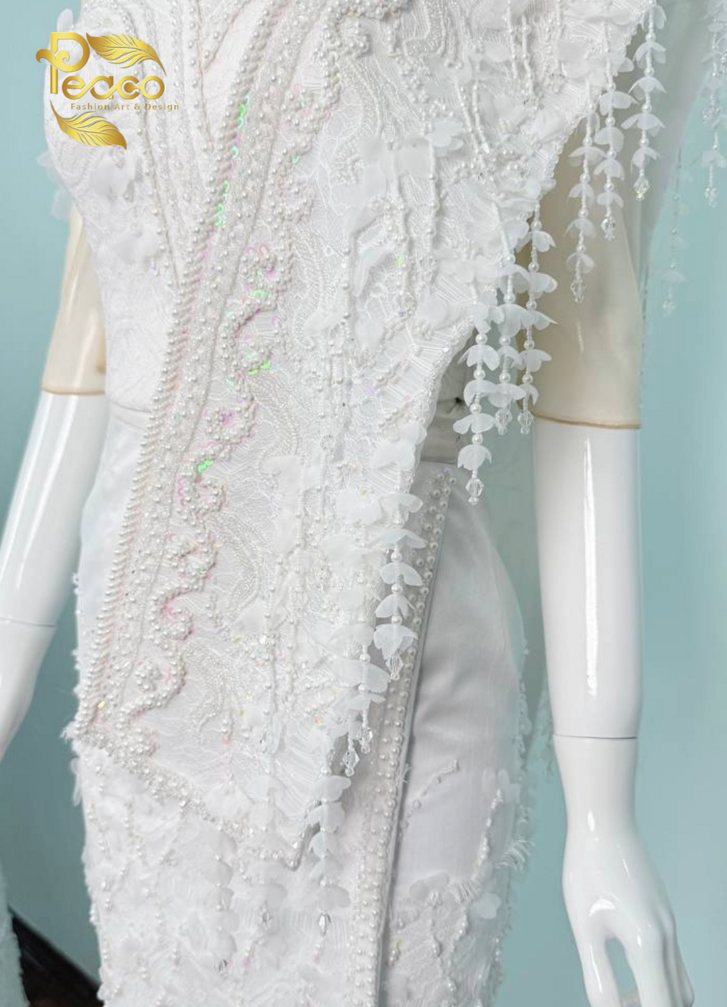 Traditional Hand-Beaded Silk Bridal & Signing Ceremony Costume