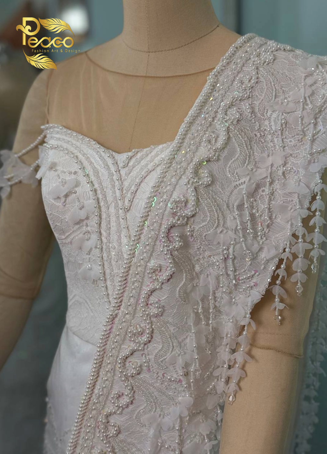 Traditional Hand-Beaded Silk Bridal & Signing Ceremony Costume