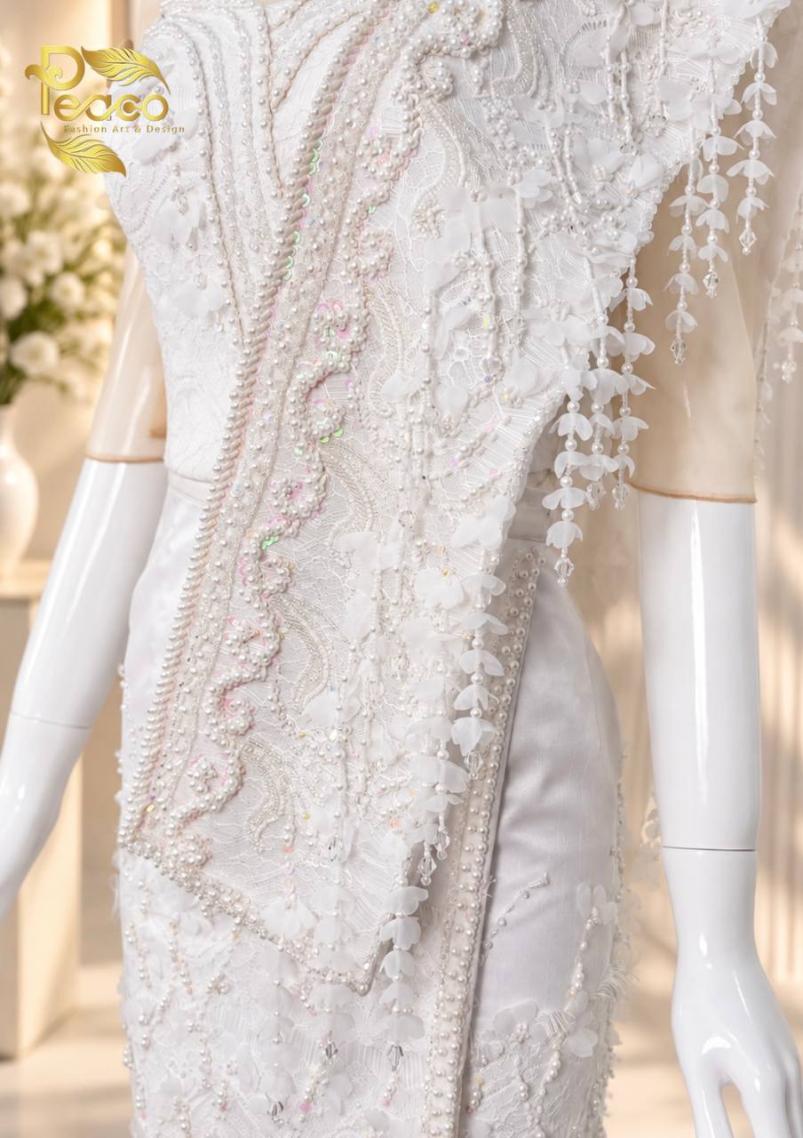 Traditional Hand-Beaded Silk Bridal & Signing Ceremony Costume