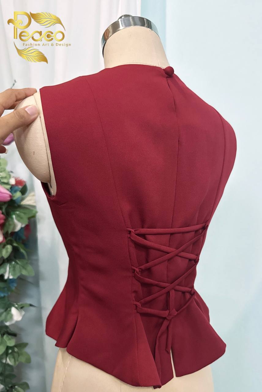 Butterfly Knot Peplum Blouse