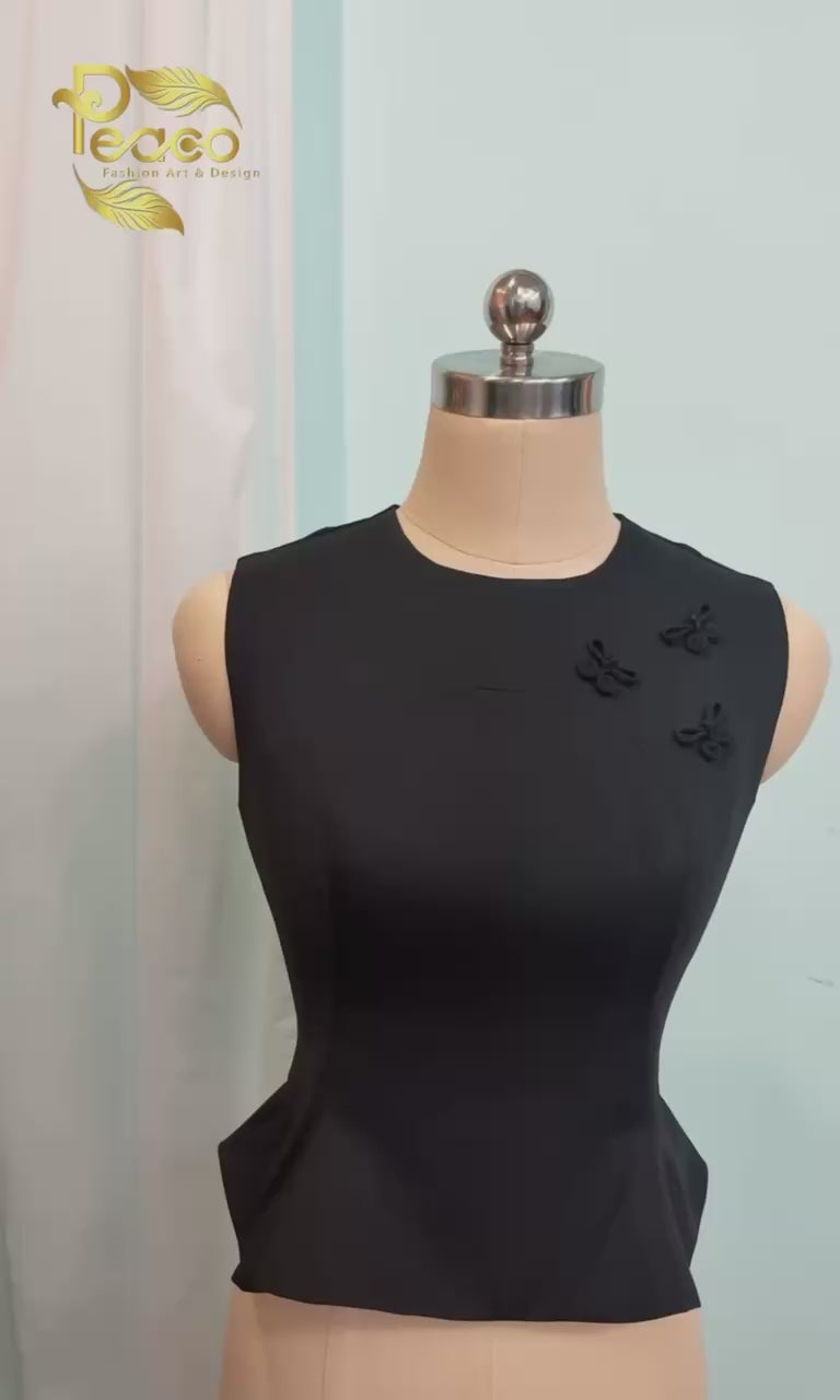 Butterfly Knot Peplum Blouse