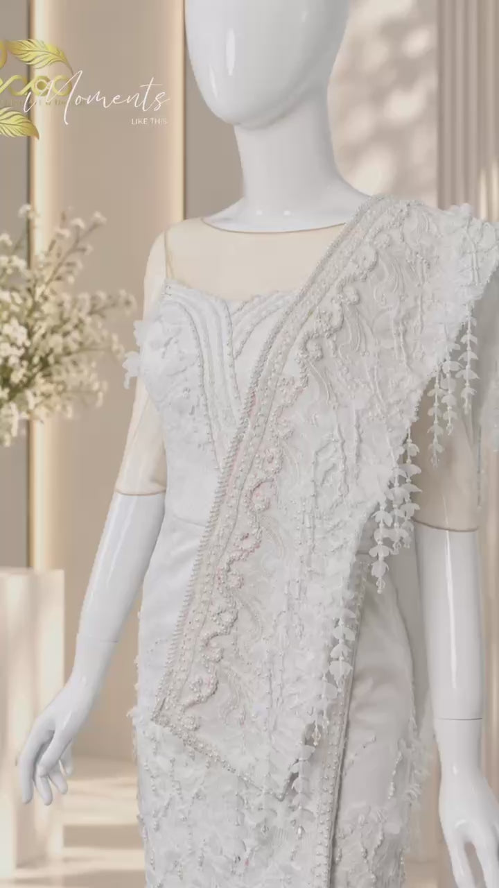 Traditional Hand-Beaded Silk Bridal & Signing Ceremony Costume
